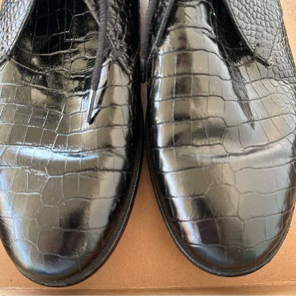 Rag & Bone  Audrey black croco eather desert boot womens 8 - Picture 12 of 15